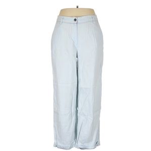 J. Jill Linen Light Blue Lagenlook Wide Leg Pants